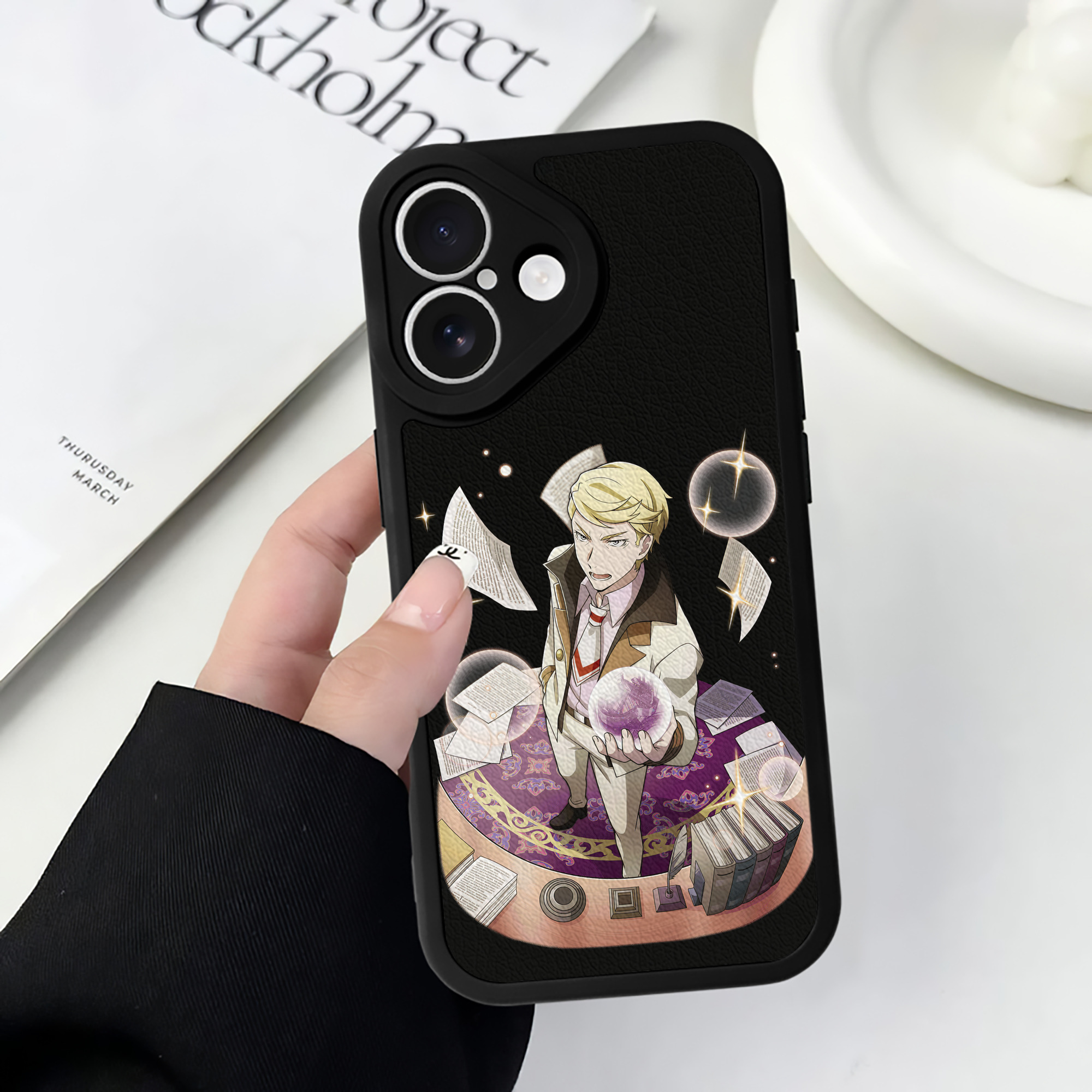 （画像用） 文豪ストレイドッグス Bungo Stray Dogs 【iPhone 16シリーズ対応】シリコンスマホケース（レザー調） 材質：シリコン